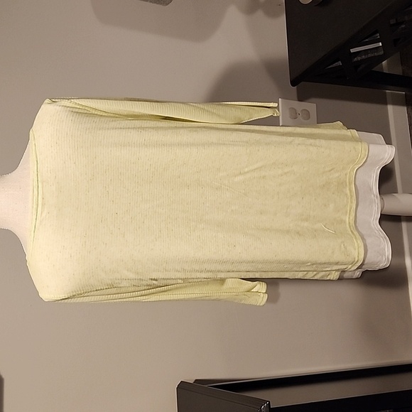 Zenergy by chicos lime green/white 3/4 sleeve round neck size large (chicos 2) - Picture 6 of 8